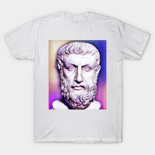 Parmenides of Elea Pink Portrait | Parmenides of Elea Artwork 7 T-Shirt